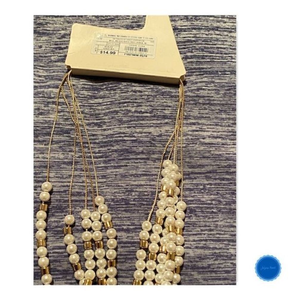 5 Row Layered Necklace - Picture 4 of 5